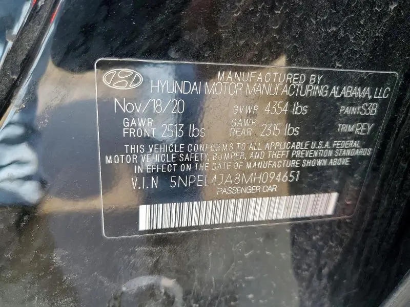 2021 HYUNDAI SONATA SEL  