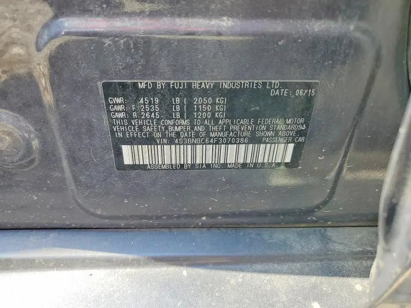 2015 SUBARU LEGACY 2.5I PREMIUM  