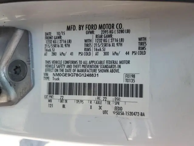 2016 FORD TRANSIT CONNECT TITANIUM  