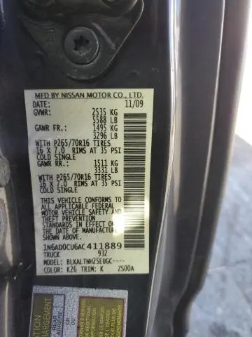 2010 NISSAN FRONTIER KING CAB SE  