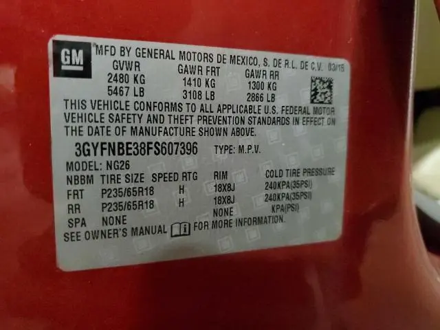 2015 CADILLAC SRX LUXURY COLLECTION  