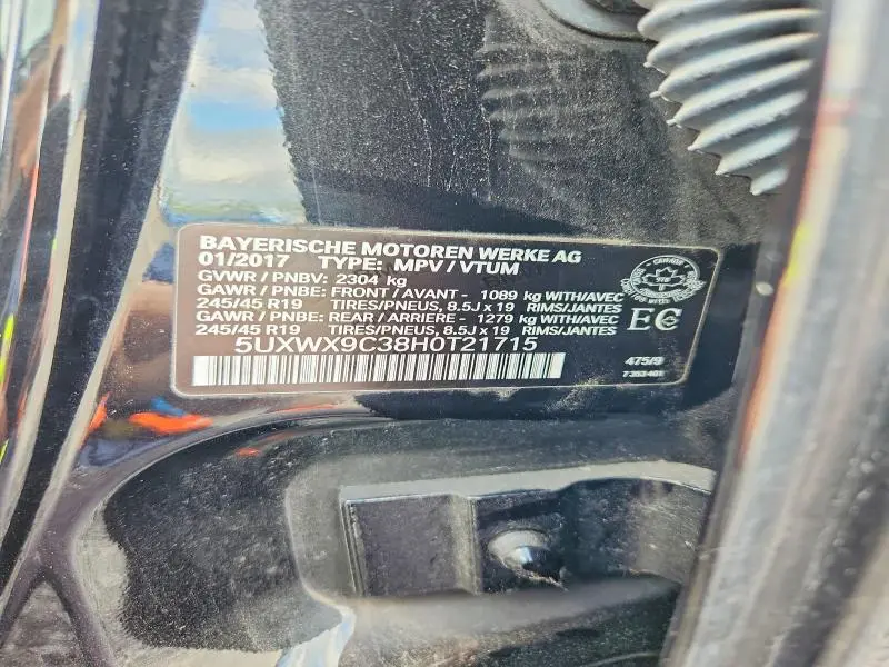 2017 BMW X3 XDRIVE28I  