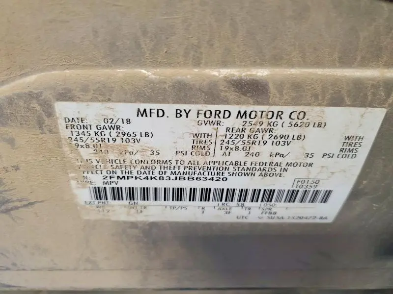 2018 FORD EDGE TITANIUM  