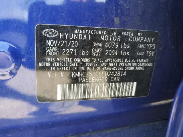 2020 HYUNDAI IONIQ SE  
