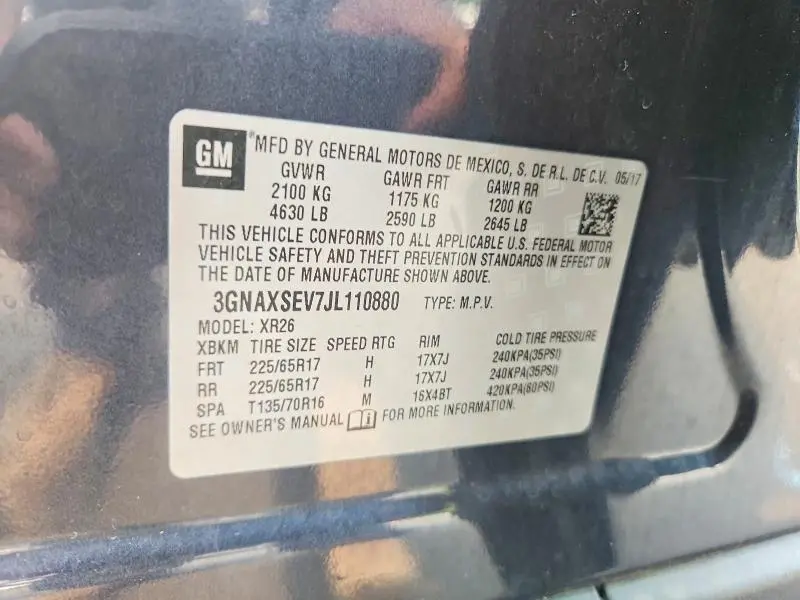 2018 CHEVROLET EQUINOX LT  