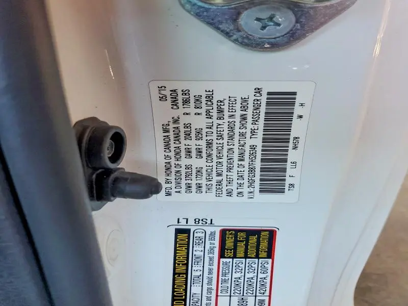 2015 HONDA CIVIC EX  