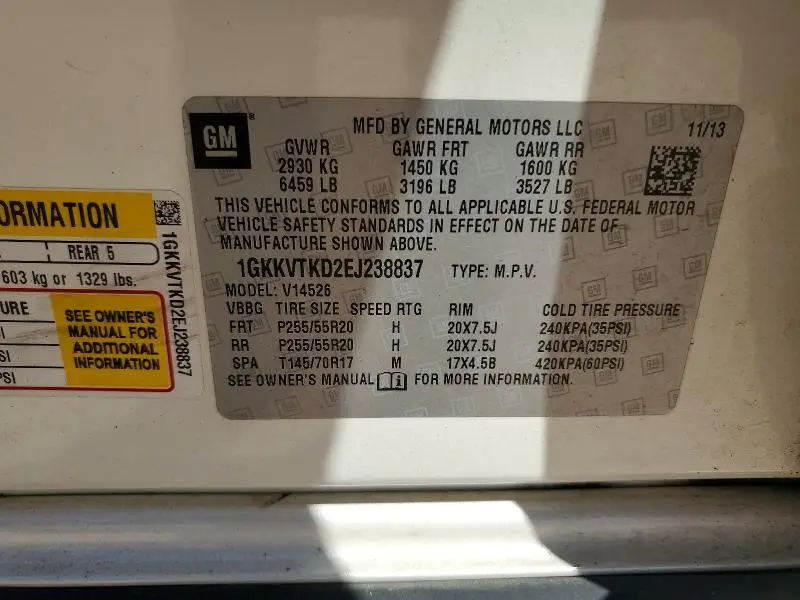 2014 GMC ACADIA DENALI  