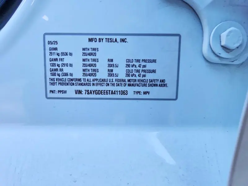 2026 TESLA MODEL Y   