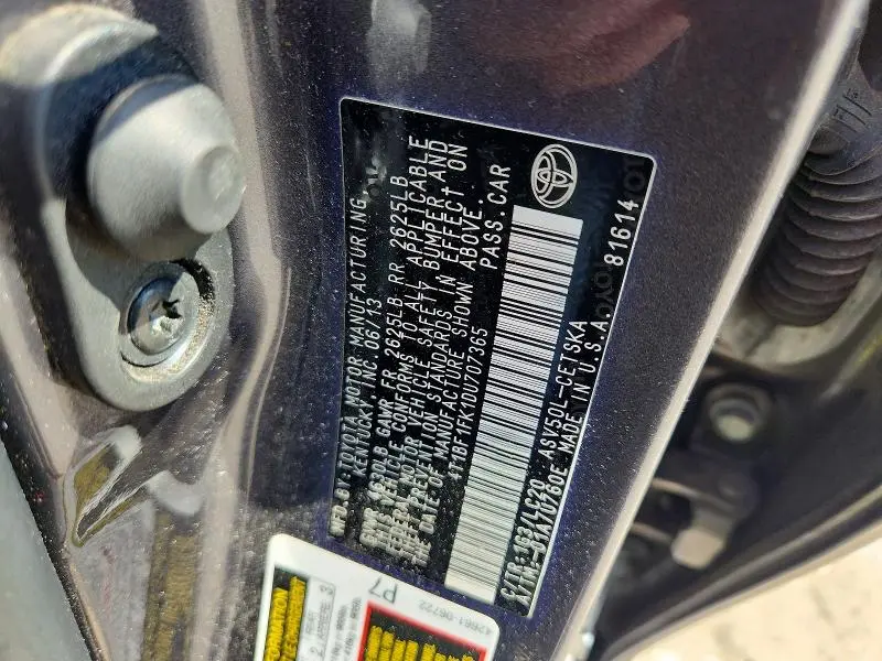 2013 TOYOTA CAMRY SE  