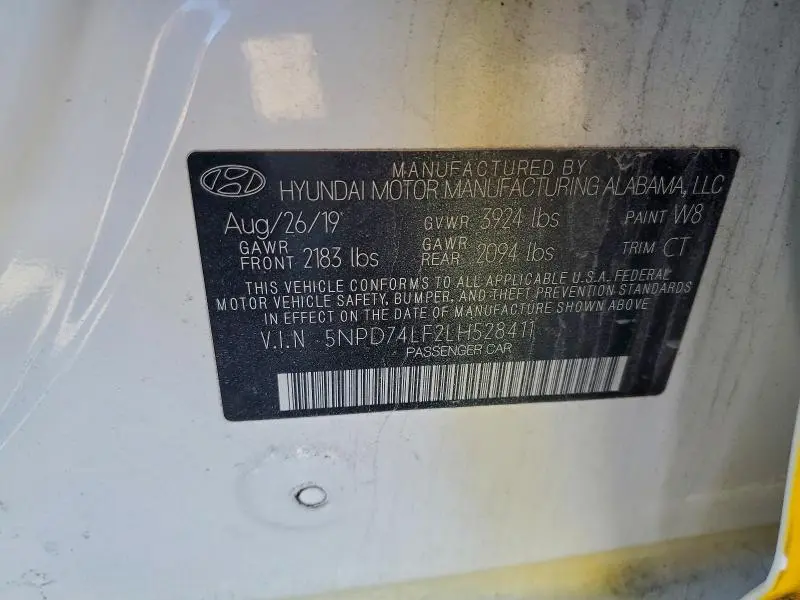 2020 HYUNDAI ELANTRA SE  