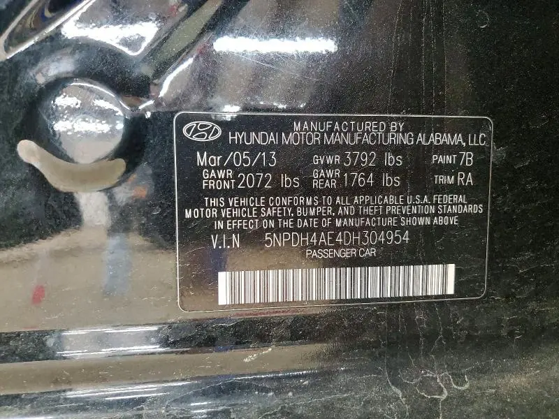 2013 HYUNDAI ELANTRA GLS  