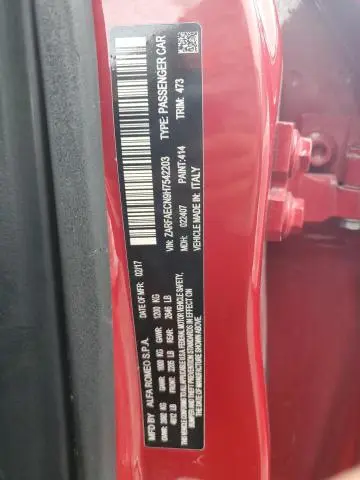 2017 ALFA ROMEO GIULIA TI  