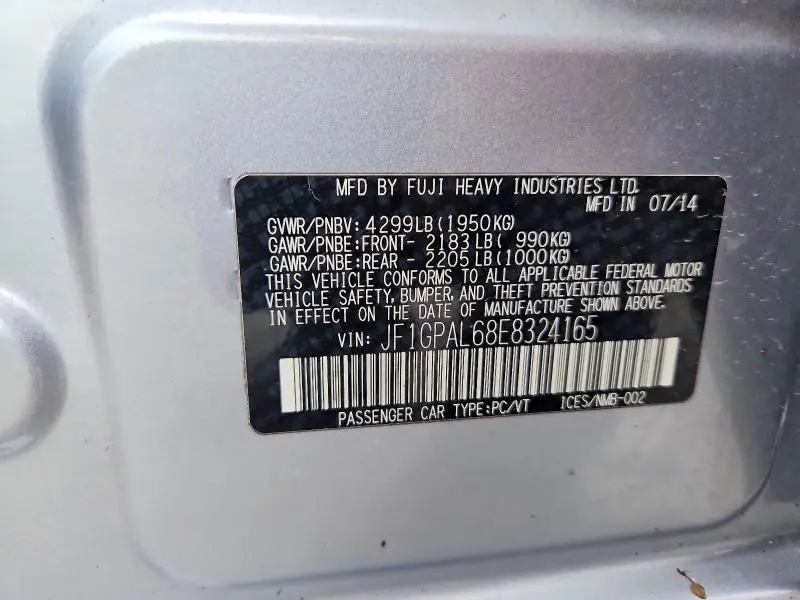 2014 SUBARU IMPREZA SPORT PREMIUM  