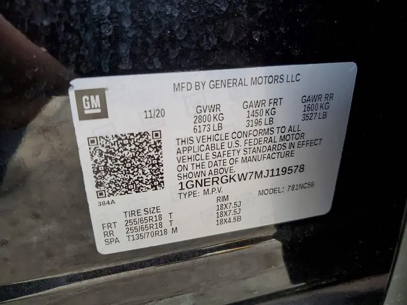 2021 CHEVROLET TRAVERSE LT  