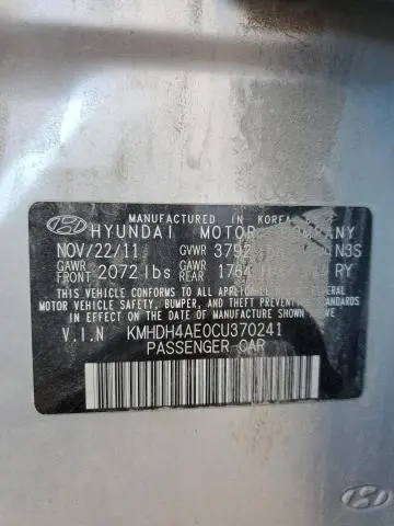 2012 HYUNDAI ELANTRA GLS  