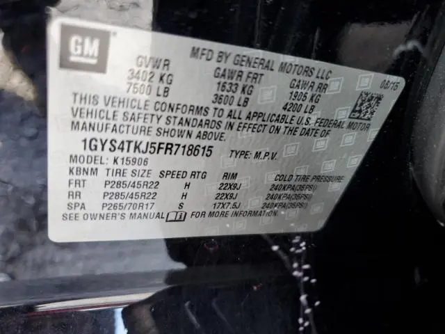 2015 CADILLAC ESCALADE ESV PREMIUM  