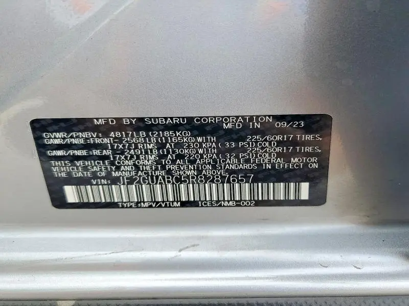 2024 SUBARU CROSSTREK   