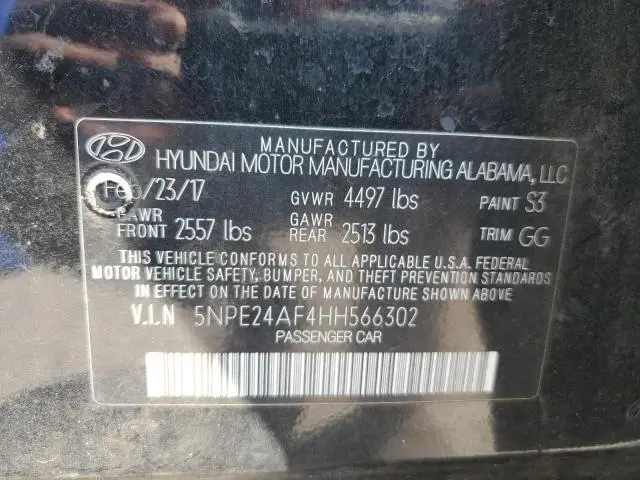 2017 HYUNDAI SONATA SE  
