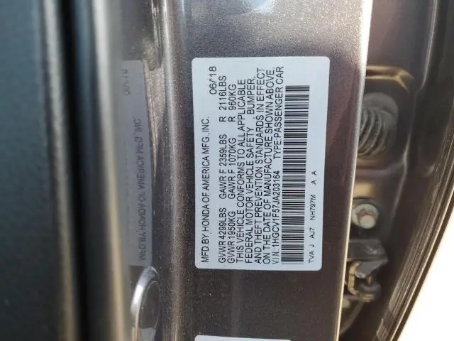 2018 HONDA ACCORD EXL  