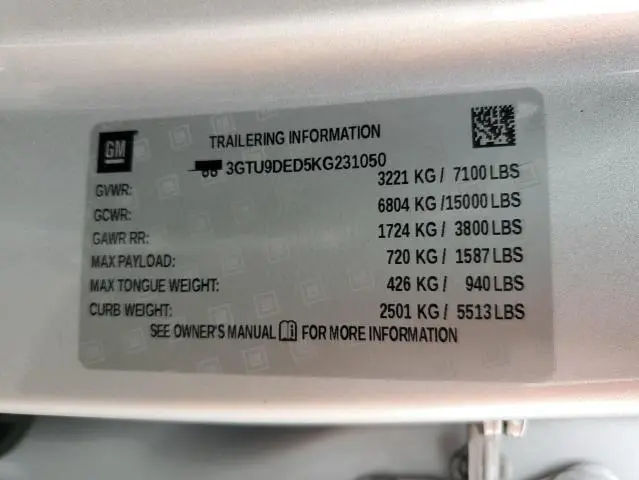 2019 GMC SIERRA K1500 SLT  