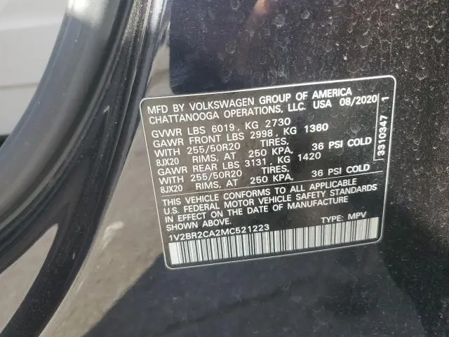 2021 VOLKSWAGEN ATLAS SEL