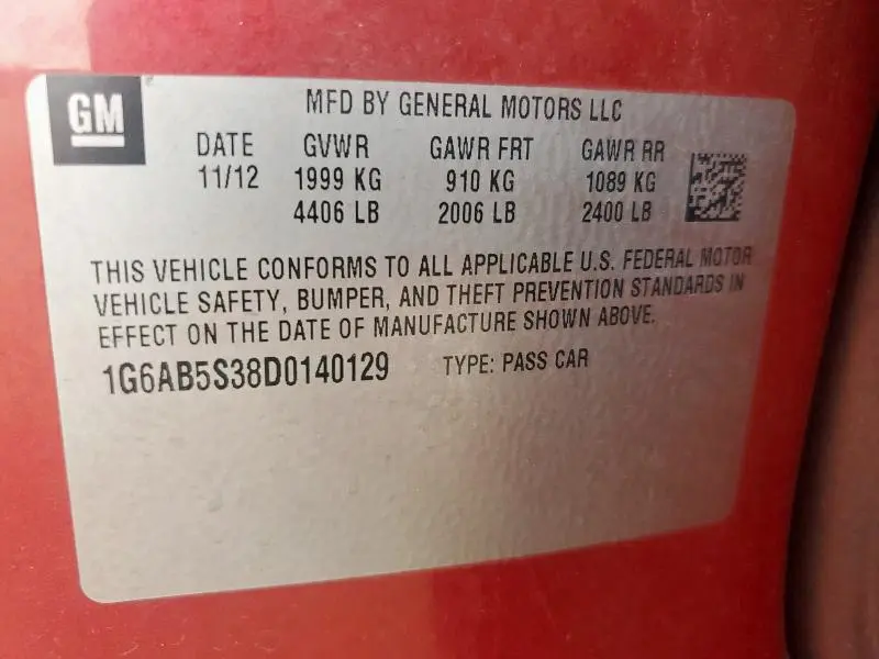 2013 CADILLAC ATS LUXURY  