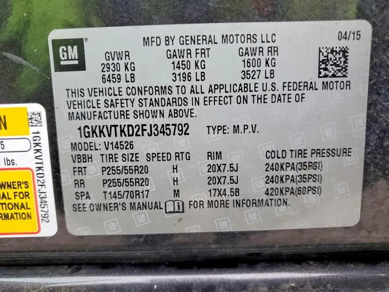 2015 GMC ACADIA DENALI  