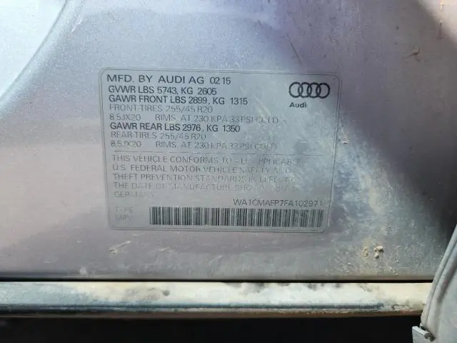 2015 AUDI Q5 TDI PREMIUM PLUS  