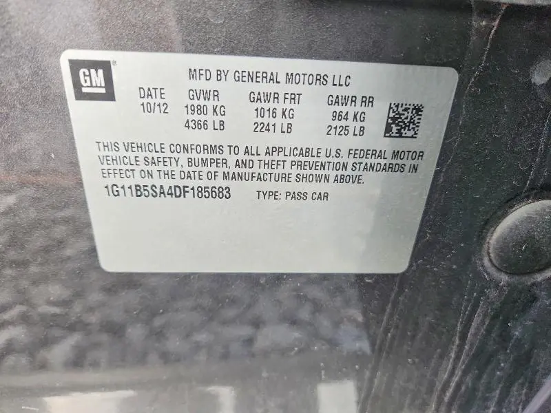 2013 CHEVROLET MALIBU LS  