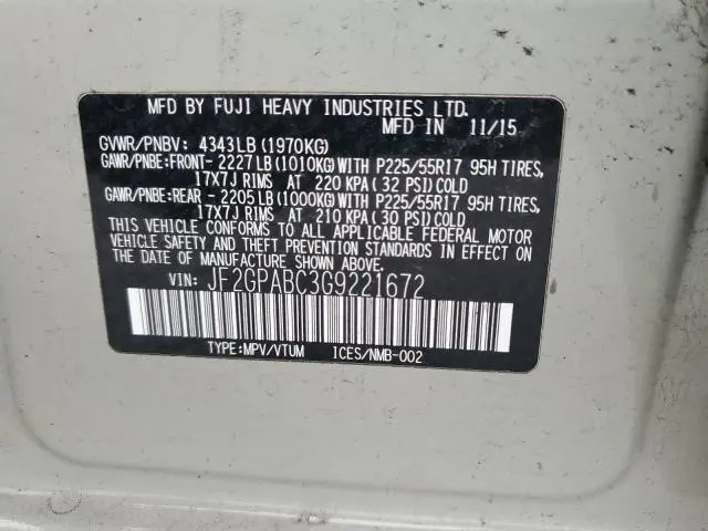 2016 SUBARU CROSSTREK PREMIUM  