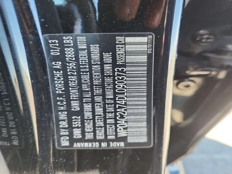 2013 PORSCHE PANAMERA TURBO  