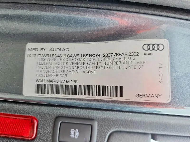 2017 AUDI A4 ULTRA PREMIUM PLUS  