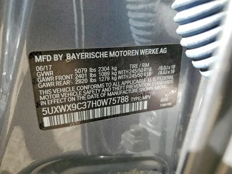 2017 BMW X3 XDRIVE28I  