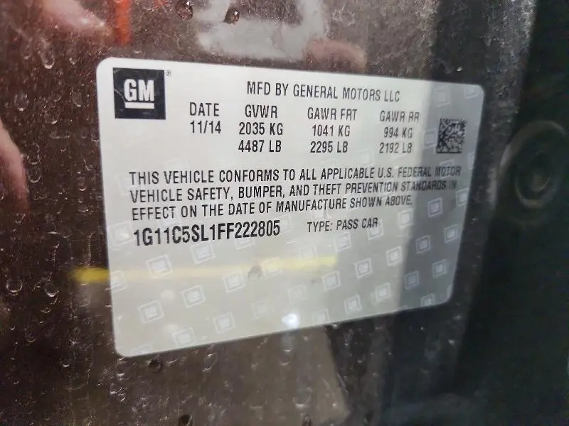 2015 CHEVROLET MALIBU 1LT  