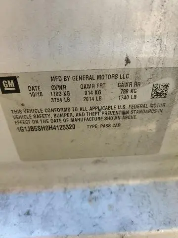 2017 CHEVROLET SONIC LS  