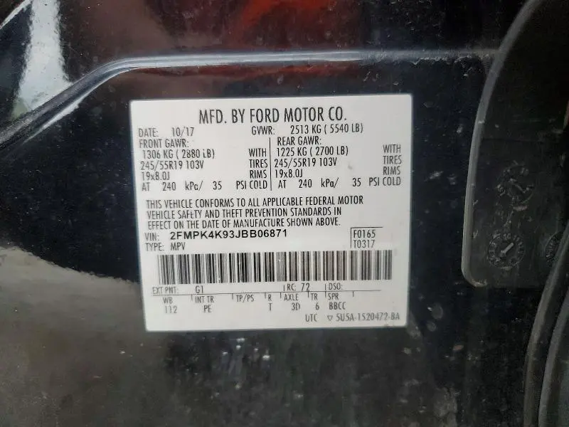 2018 FORD EDGE TITANIUM  