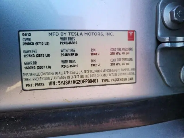 2013 TESLA MODEL S   
