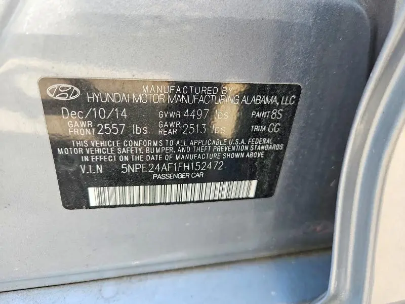 2015 HYUNDAI SONATA SE  