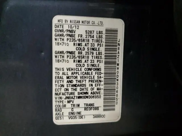 2013 NISSAN MURANO S  