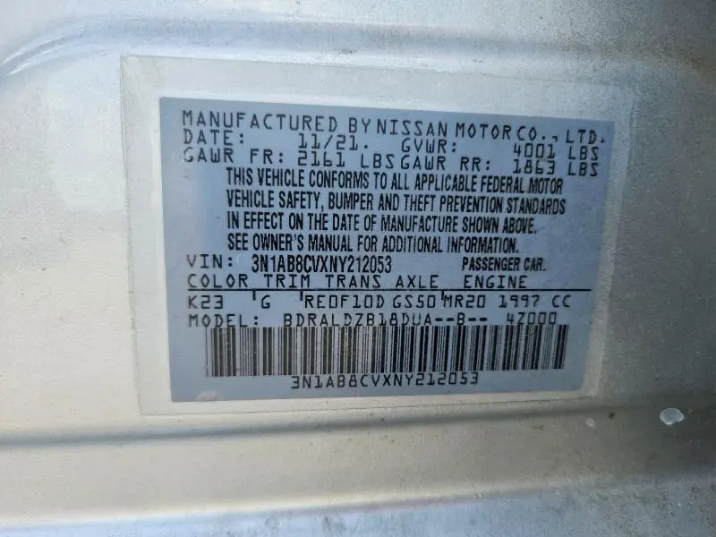 2022 NISSAN SENTRA SV  