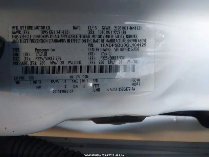 2016 FORD C-MAX HYBRID SEL