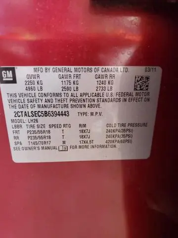 2011 GMC TERRAIN SLE  