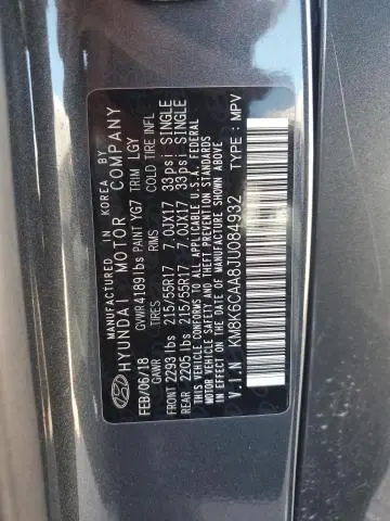2018 HYUNDAI KONA SEL  