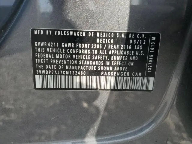 2012 VOLKSWAGEN JETTA SE  