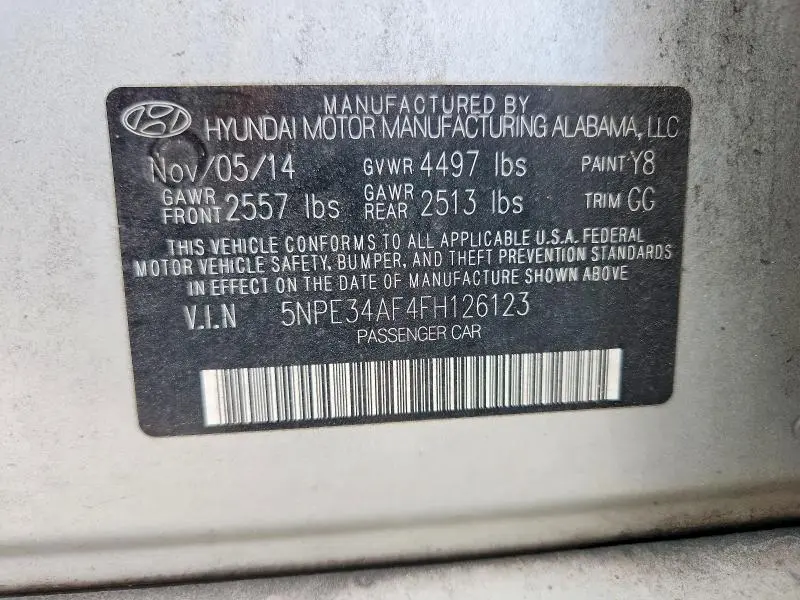 2015 HYUNDAI SONATA SPORT  