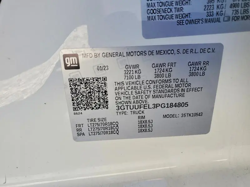 2023 GMC SIERRA K1500 AT4X  