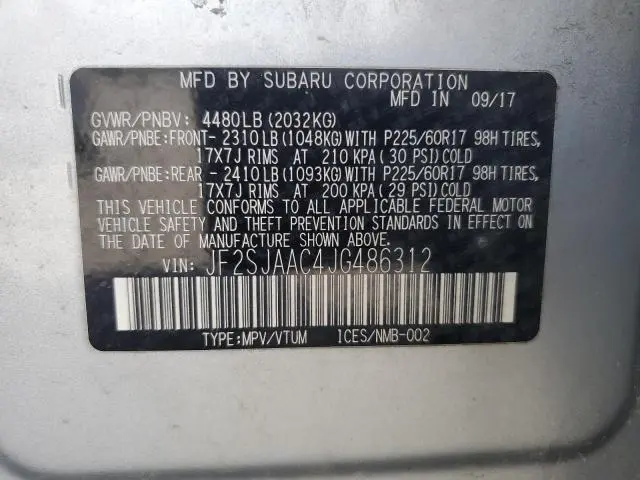 2018 SUBARU FORESTER 2.5I  