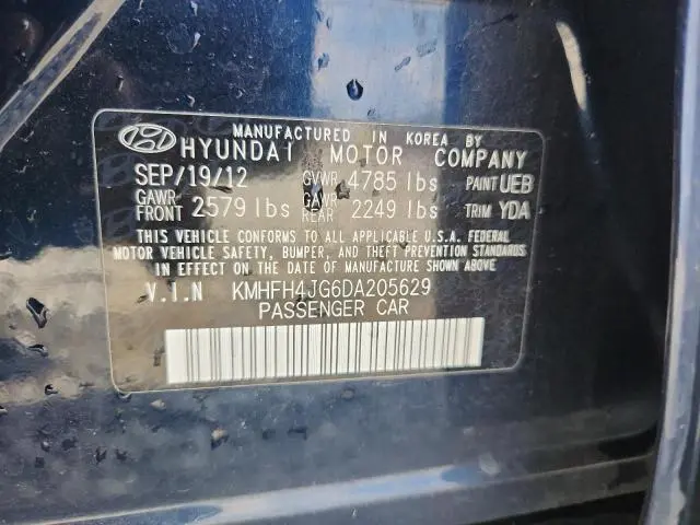 2013 HYUNDAI AZERA GLS  