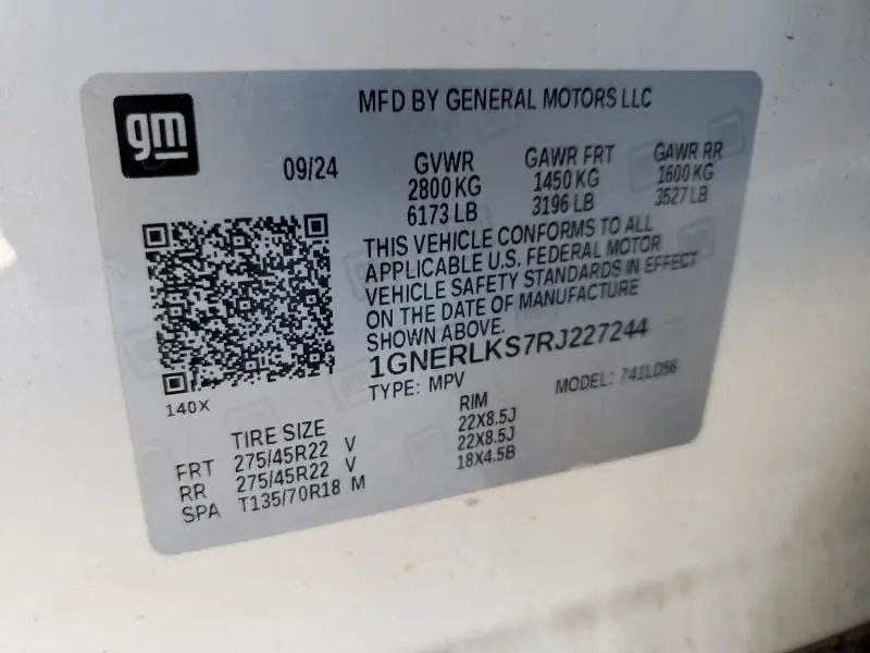 2024 CHEVROLET TRAVERSE RS  