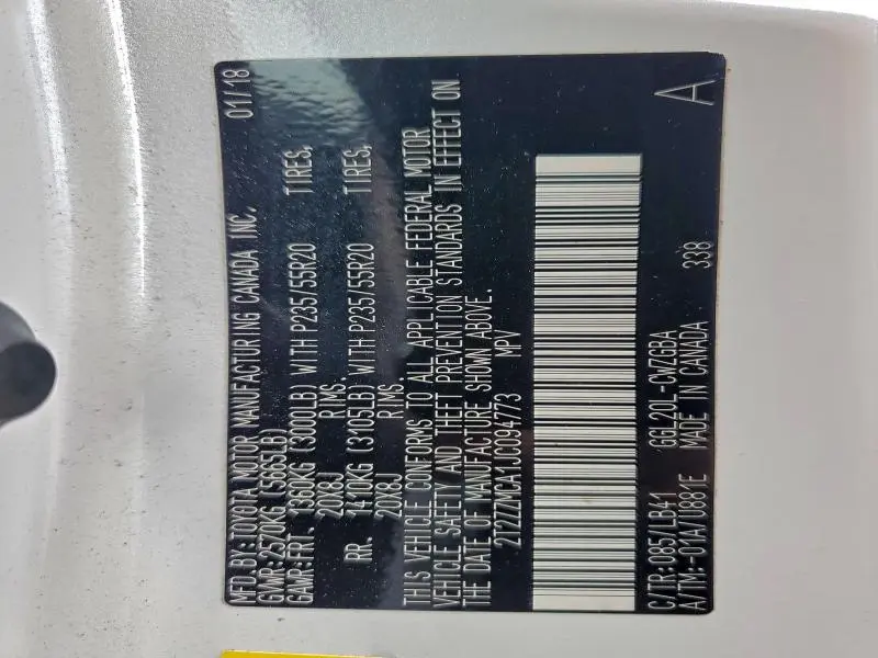 2018 LEXUS RX 350 BASE  